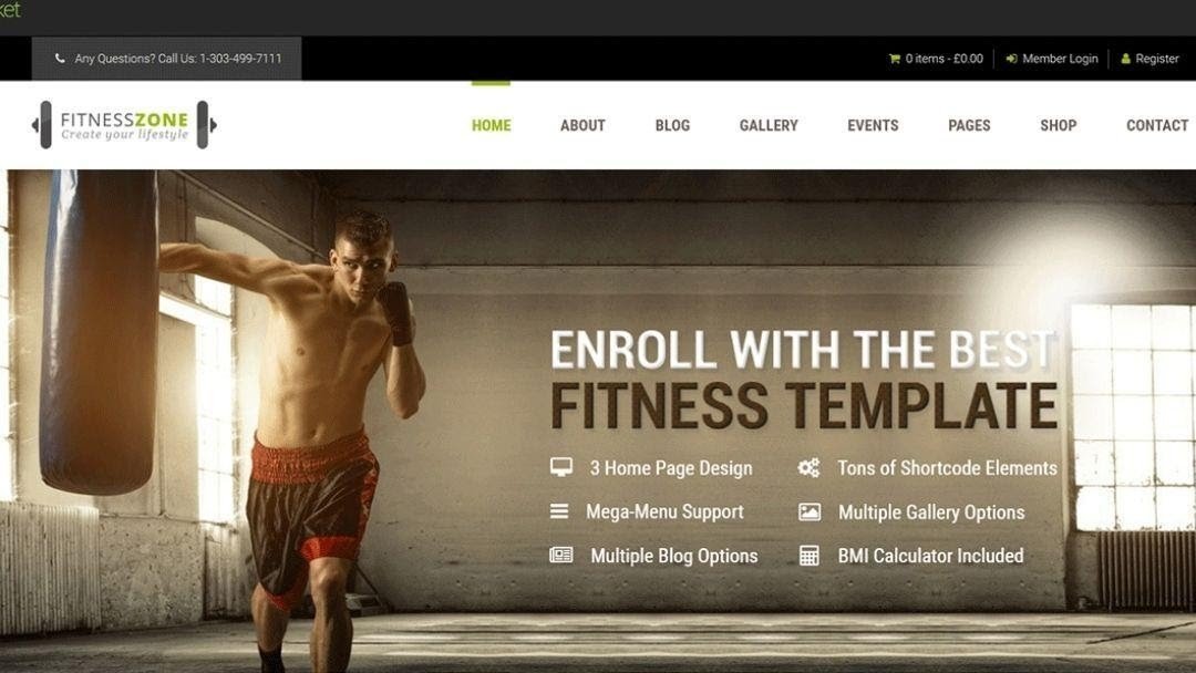 Fitness Zone WordPress Theme