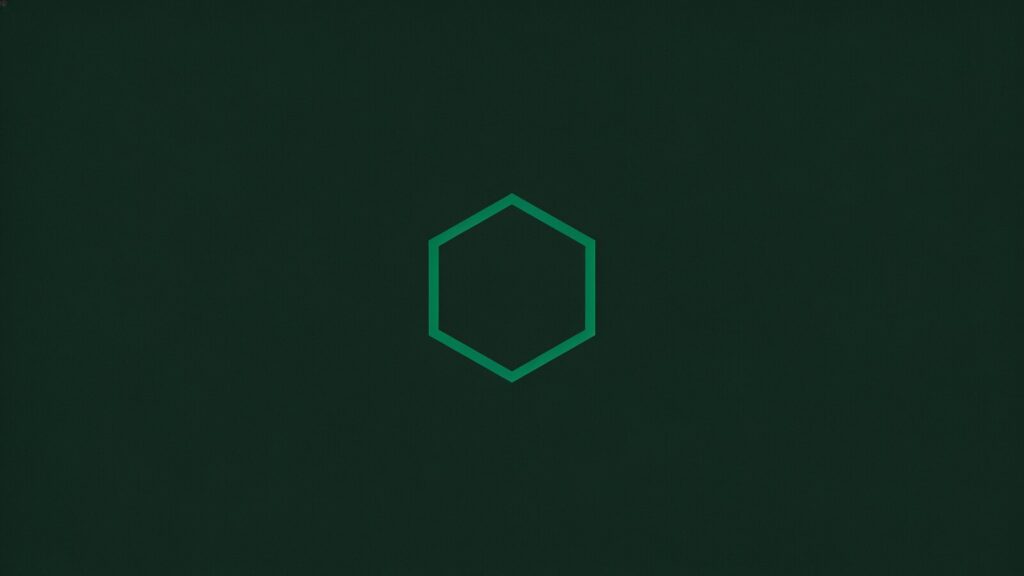 Abstract graphic of a clean hexagon outline, representing a site restored and hardened