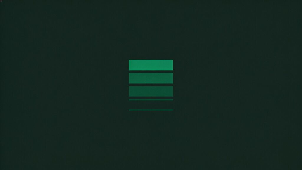 Abstract graphic of stacked bars thinning downward, representing reduced page weight