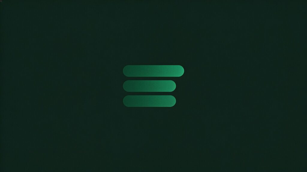Abstract graphic of three stacked bars, one offset, representing rearrangeable page sections