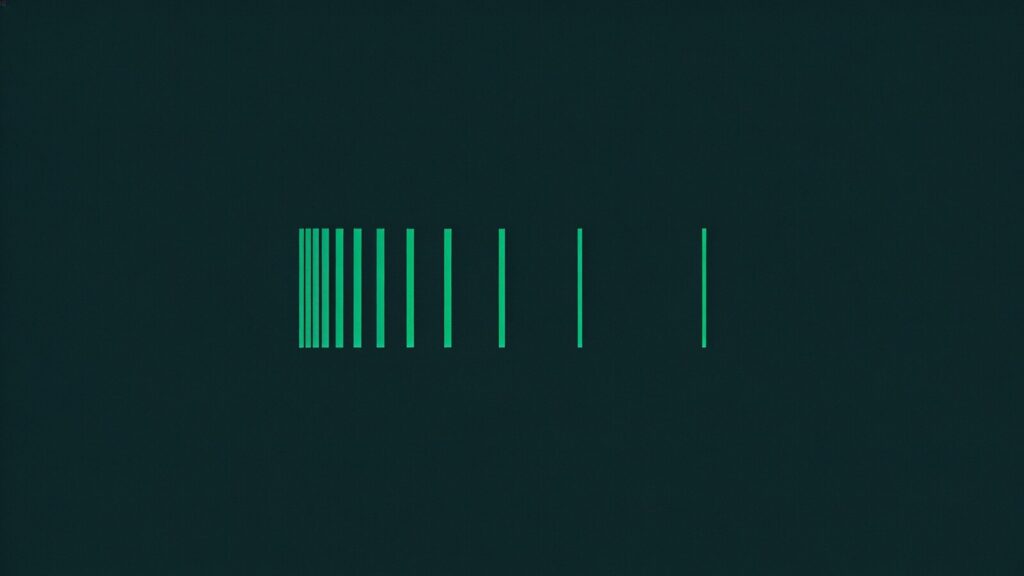 Abstract graphic of bars compressing then spreading apart, suggesting faster page loading